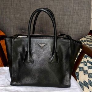 Prada Black Glace’ Calf leather handbag